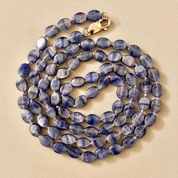 Blue Tourmaline WW Necklace, 16"" - Picture 5 of 7